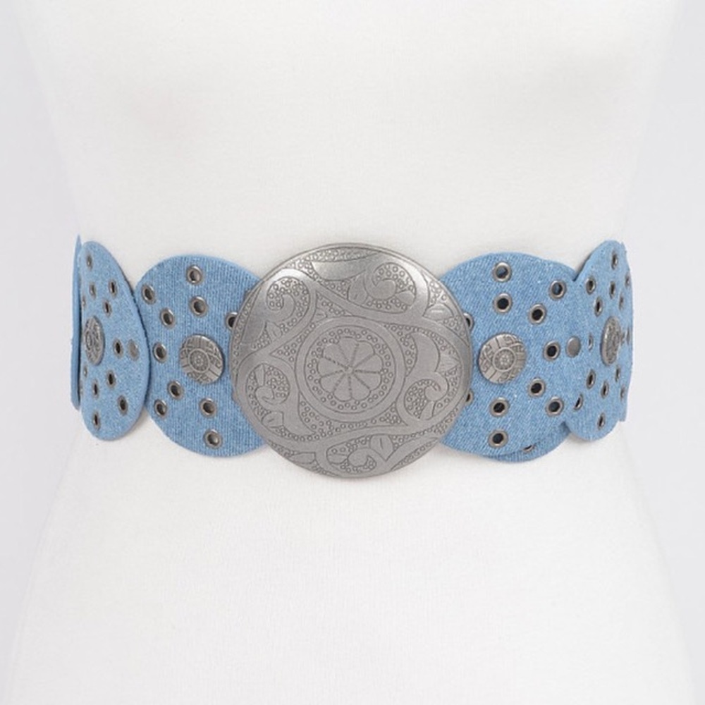 BRAND NEW WITH TAGS Light Denim Concho Belt